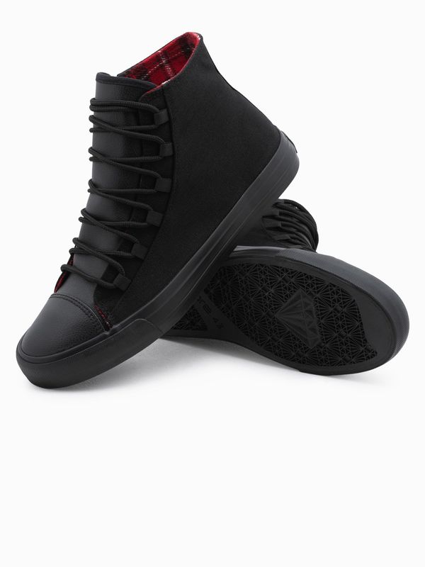 Ombre Ombre Men's shoes sneakers in combined materials - black