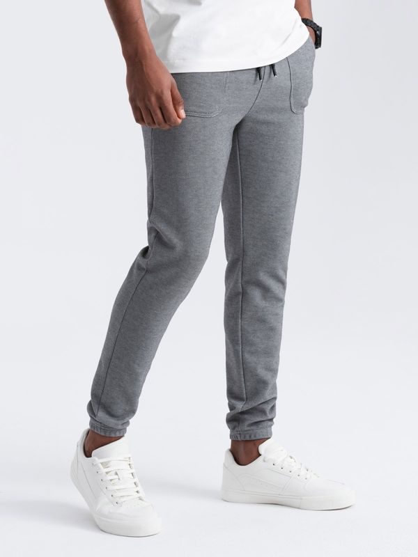 Ombre Ombre Men's structured knit sweatpants - graphite