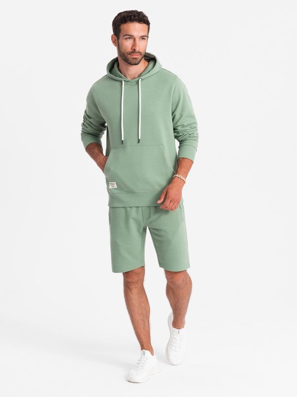 Ombre Ombre Men's sweatshirt set kangaroo sweatshirt + shorts