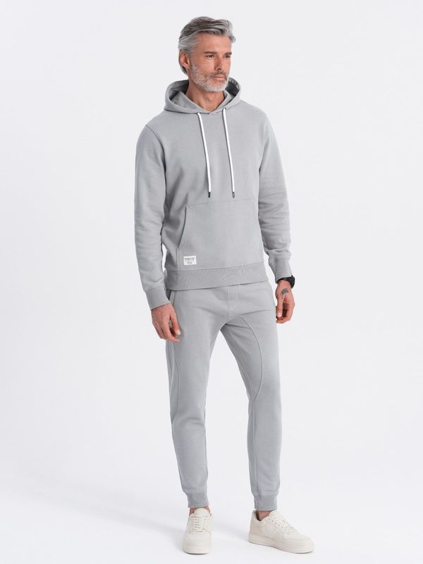 Ombre Ombre Men's tracksuit set kangaroo sweatshirt + jogger pants