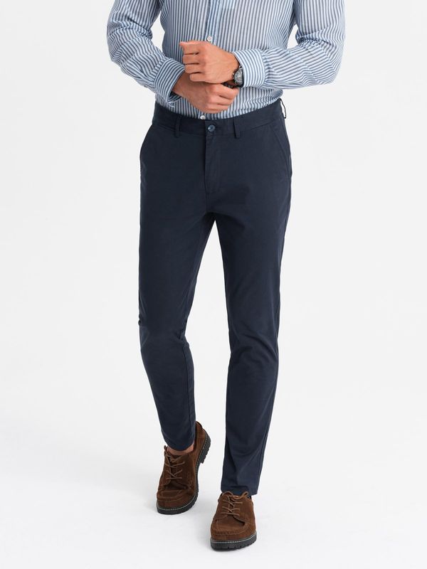 Ombre Ombre Men's uniform REGULAR FIT chino pants - navy blue