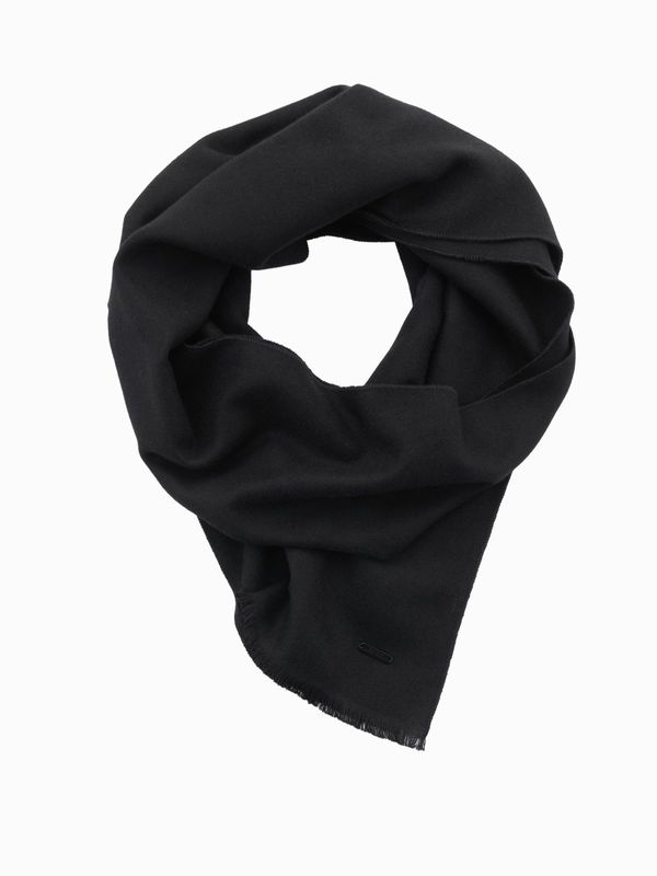 Ombre Ombre Monochrome men's scarf with tassels - black