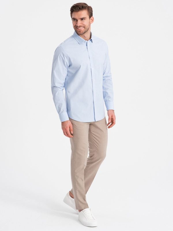 Ombre Ombre REGULAR cotton classic shirt - blue