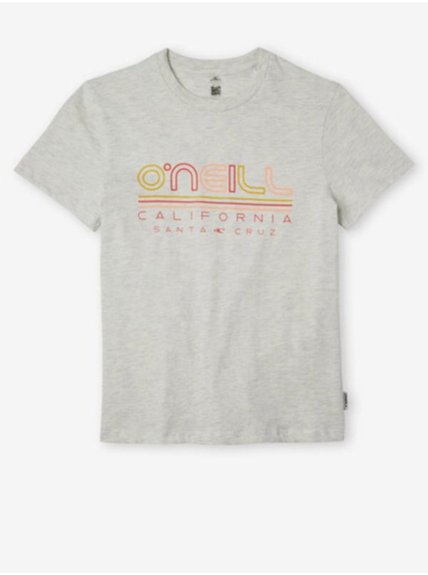 O'Neill ONeill Light grey girls' striped T-shirt O'Neill All Year - Girls