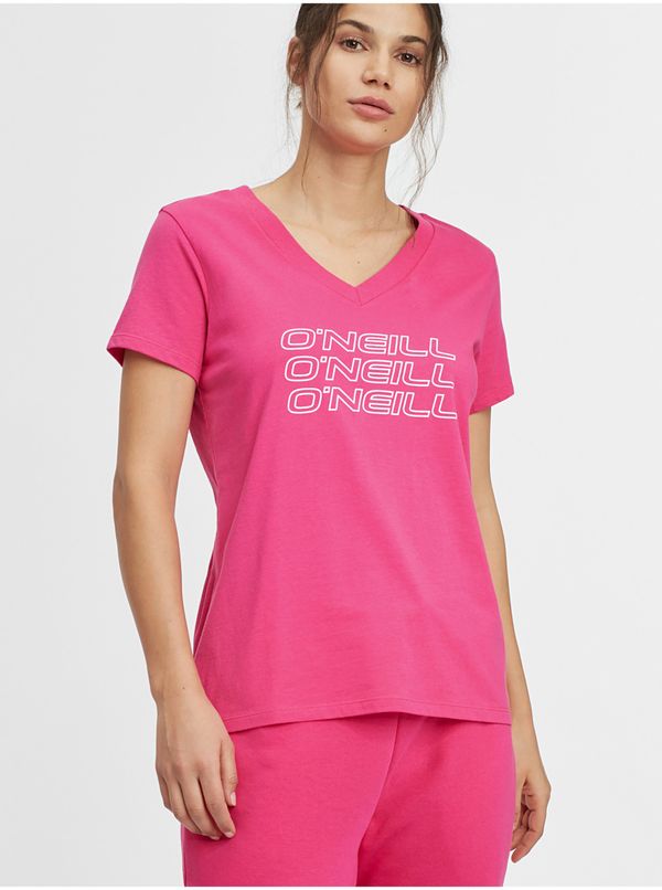 O'Neill ONeill Pink Woman T-Shirt O'Neill Triple Stack V-Neck - Women
