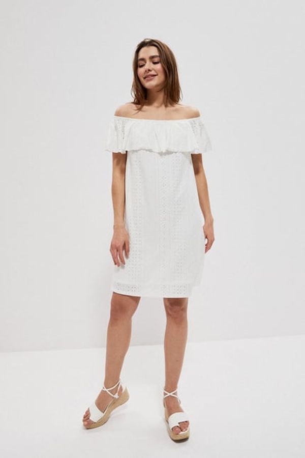 Moodo Openwork dress with exposed shoulders