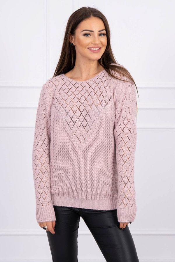 Kesi Openwork sweater powder pink