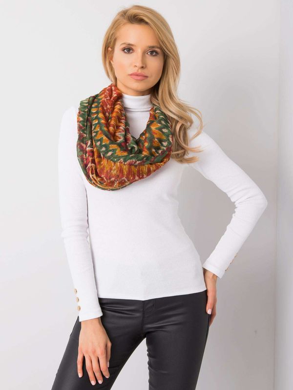 Fashionhunters Orange and green patterned scarf