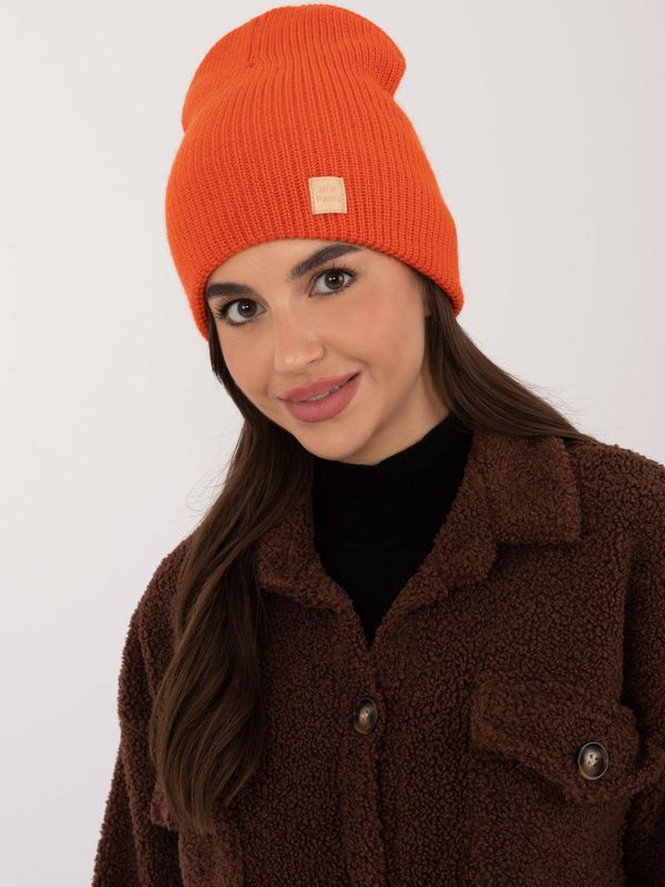 Fashionhunters Orange knitted hat RUE PARIS