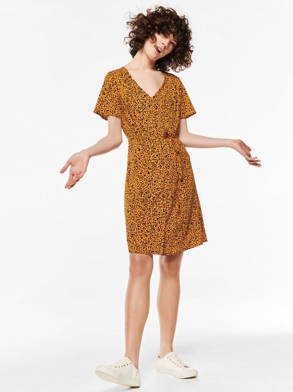 M&Co Orange M&amp;Co Leopard-Pattern Dress