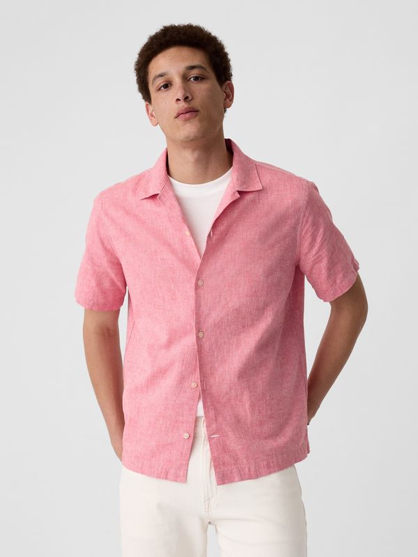 GAP Orange Men's Linen Standard Shirt GAP