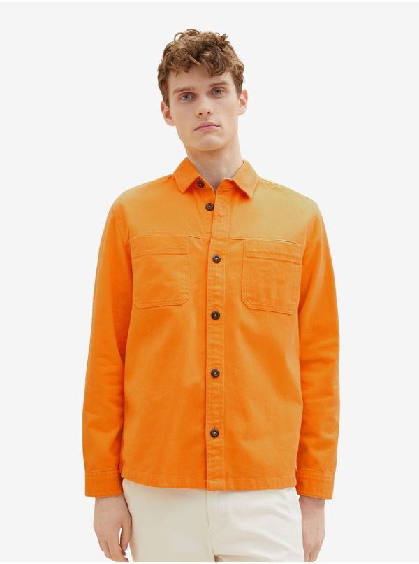Tom Tailor Orange Men's Shirt Tom Tailor - Men