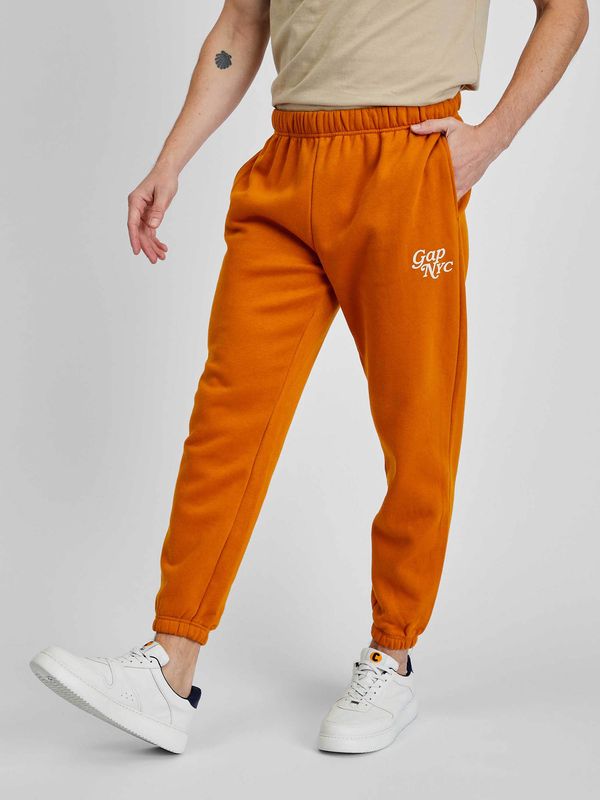 GAP Orange men's sweatpants with GAP logo