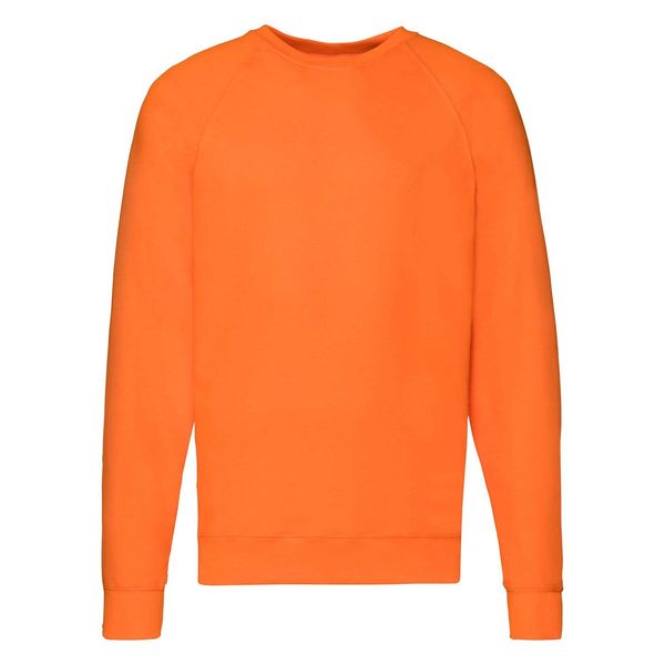 Fruit of the Loom Orange Men's Sweatshirt Lightweight Raglan Sweat Fruit of the Loom