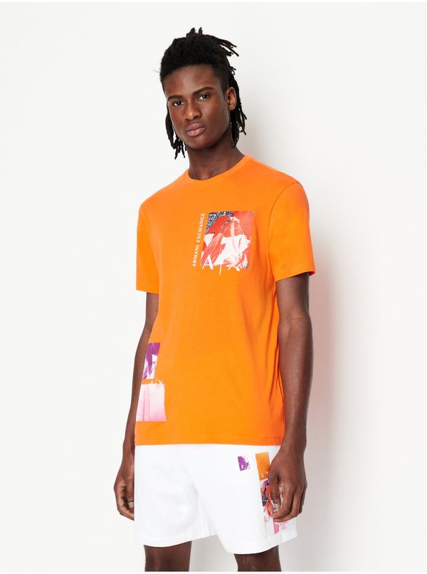 Armani Orange Mens T-Shirt Armani Exchange - Men