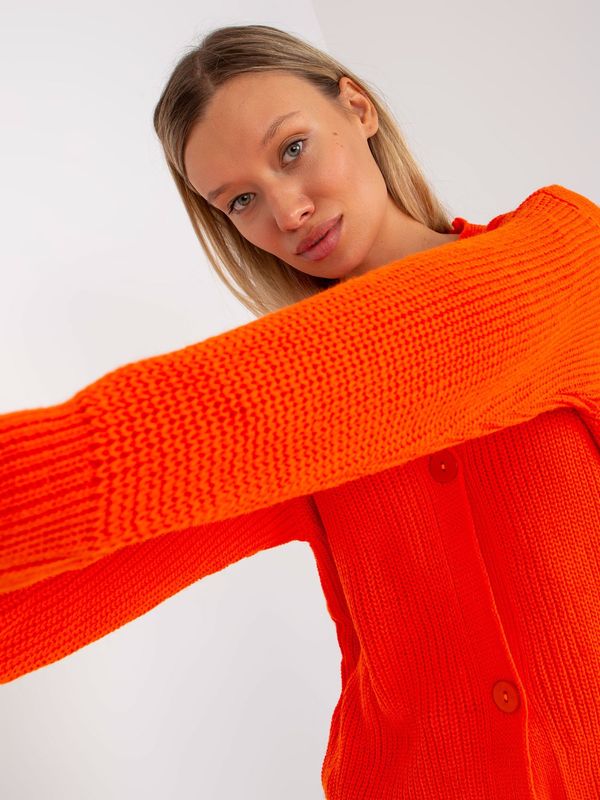 Fashionhunters Orange oversize cardigan RUE PARIS