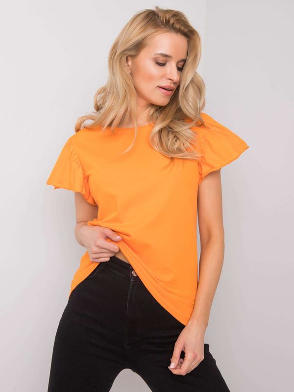 Fashionhunters Orange Women's Cotton T-shirt