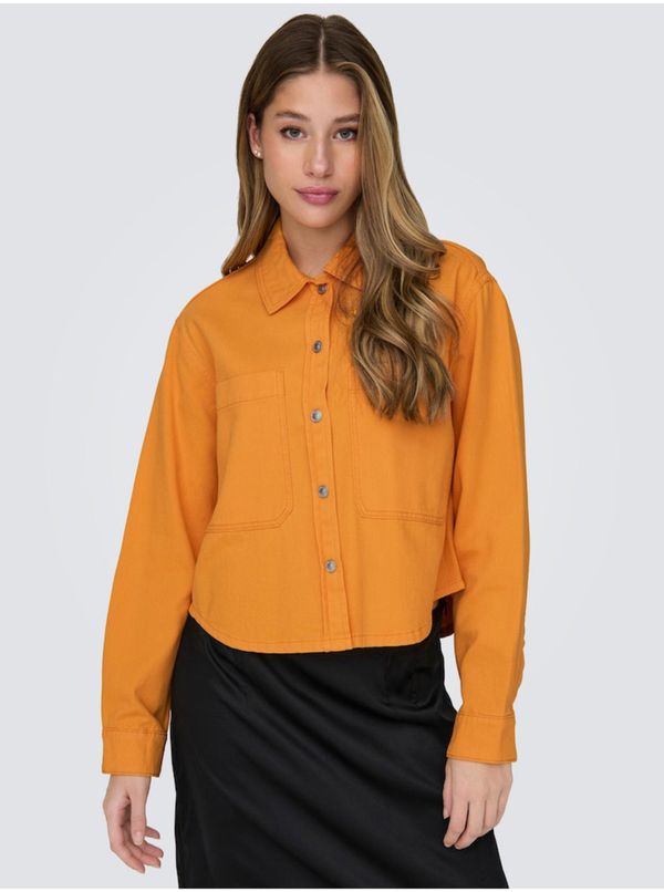Only Orange Women's Denim Jacket ONLY Drew - Women