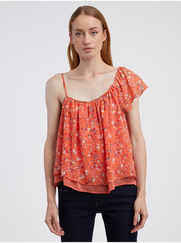 CAMAIEU Orange Women's Floral Blouse CAMAIEU - Ladies