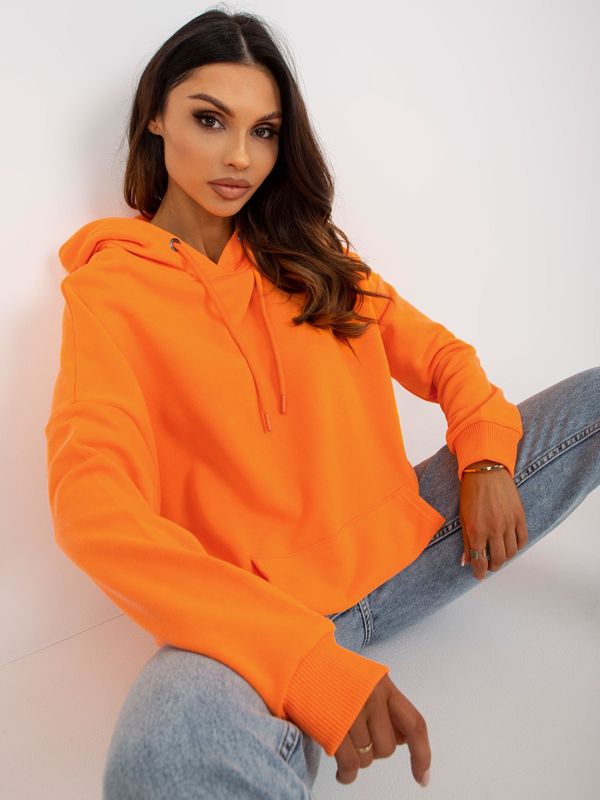 Fashionhunters Orange Women's Kangaroo Hoodie