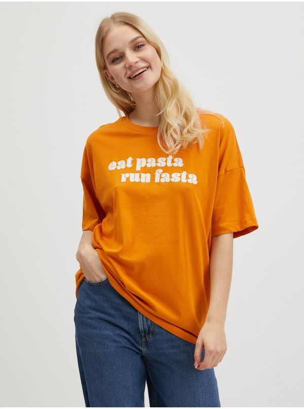 Noisy May Orange Womens Oversize T-Shirt Noisy May Ida - Women