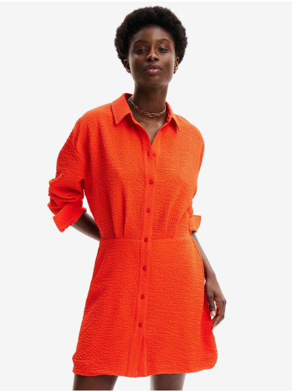 DESIGUAL Orange Women's Shirt Dress Desigual Milwaukee - Women
