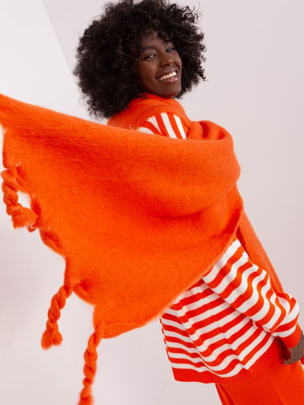 Fashionhunters Orange women's winter scarf