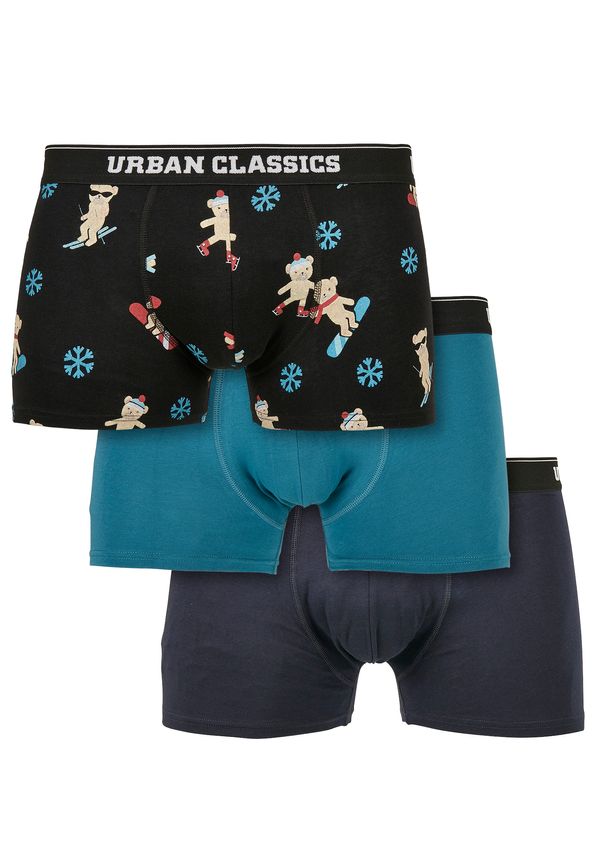 UC Men Organic X-Mas Boxer Shorts 3-Pack Teddy Aop+Jasper+Navy