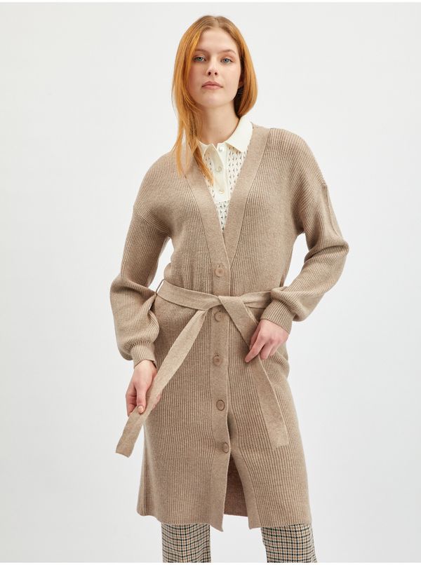 Orsay Orsay Beige Ladies Long Cardigan - Women