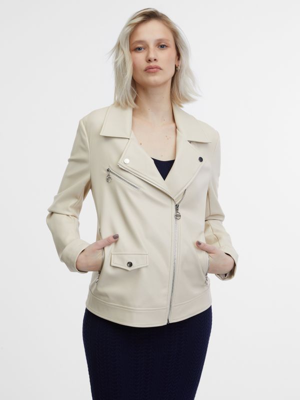 Orsay Orsay Beige Women's Faux Leather Jacket - Women's