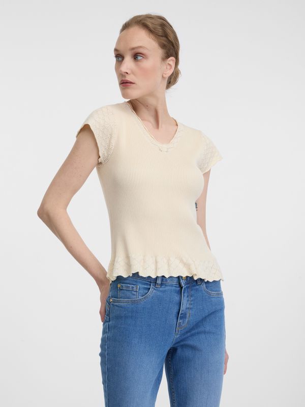 Orsay Orsay Beige Women's Short Sleeve T-Shirt - Women