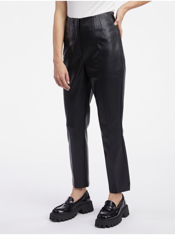Orsay Orsay Black Leatherette Pants - Ladies