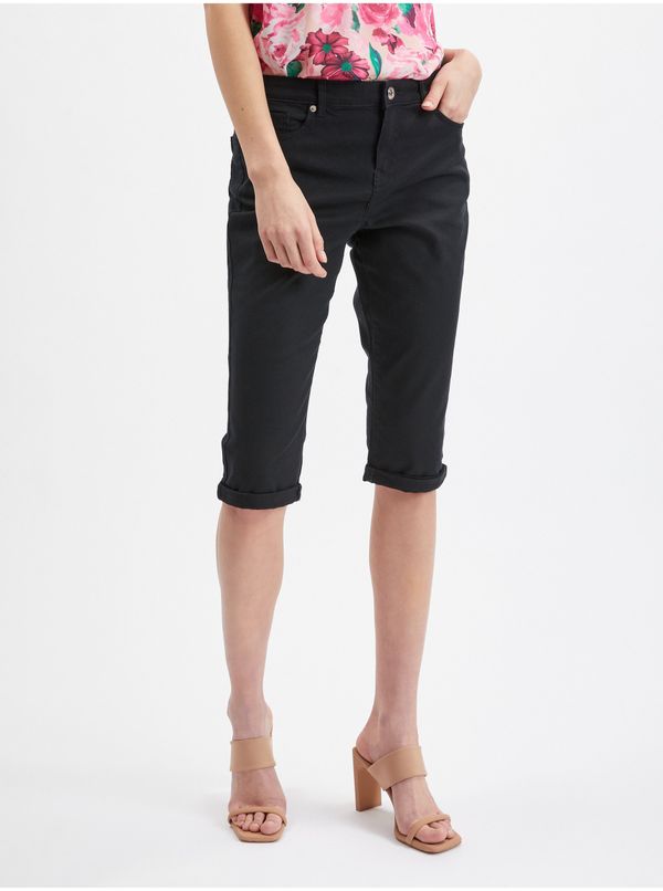 Orsay Orsay Black Three-Quarter Jeans - Women