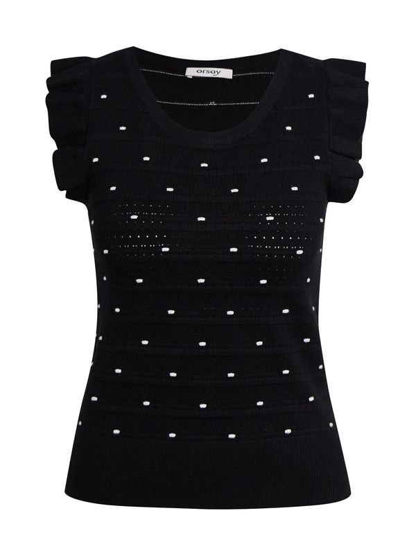 Orsay Orsay Black Woman Polka Dot Sweater T-Shirt - Women