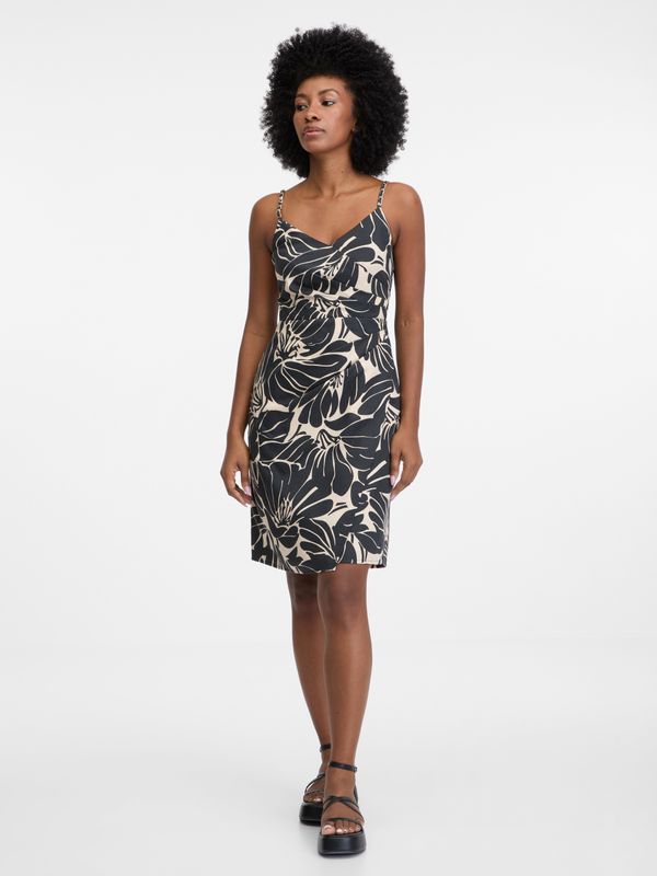 Orsay Orsay Black Women's Patterned Short Dress - Women's