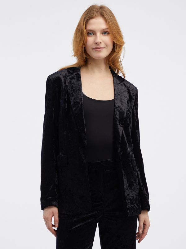 Orsay Orsay Black Women's Velvet Jacket - Women's