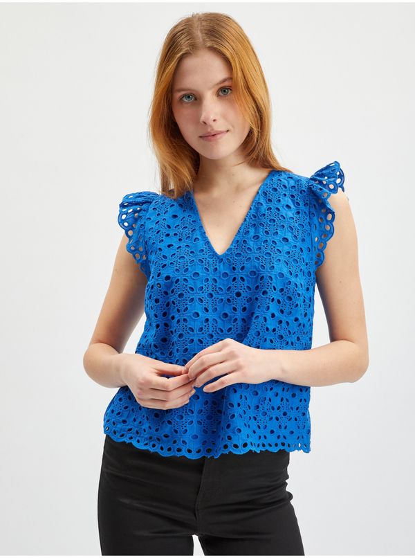 Orsay Orsay Blue Ladies Patterned Blouse - Women