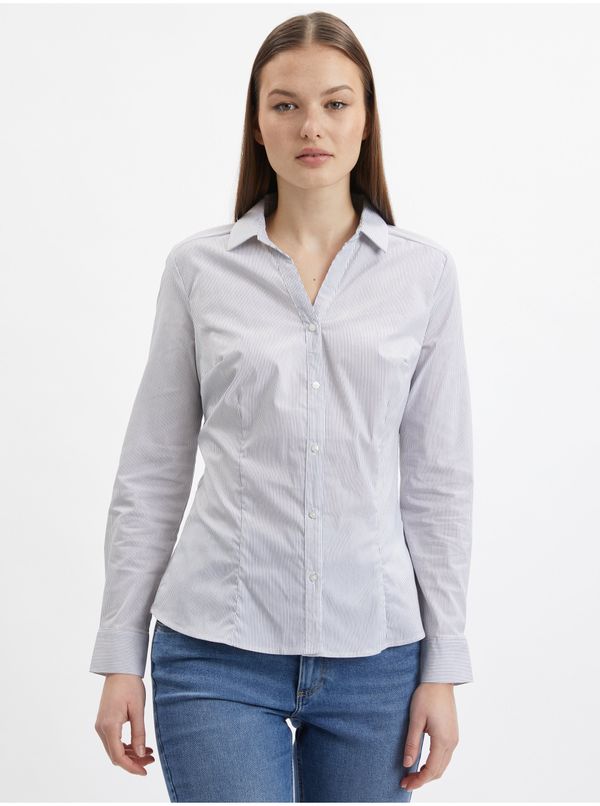 Orsay Orsay Blue-White Ladies Striped Shirt - Women