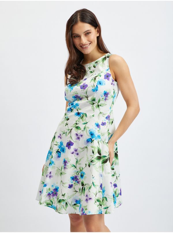 Orsay Orsay Blue-White Women Flowered Dress - Women