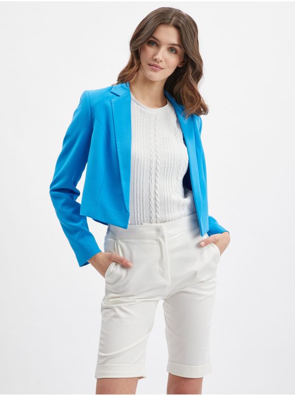 Orsay Orsay Blue Women's Cropped Blazer - Women's