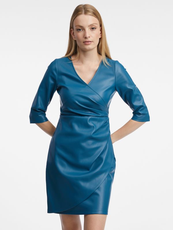 Orsay Orsay Blue Women's Faux Leather Dress - Women's