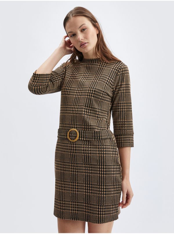 Orsay Orsay Brown Ladies Patterned Dress - Women