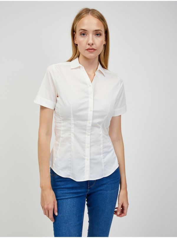 Orsay ORSAY Cream Short Sleeve Shirt - Vrouwen