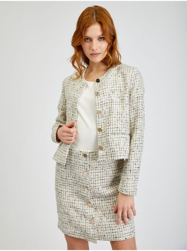 Orsay Orsay Cream Women's Patterned Jacket - Women