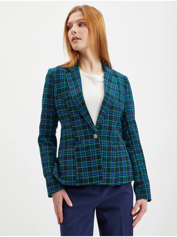 Orsay Orsay Dark blue ladies plaid jacket - Ladies