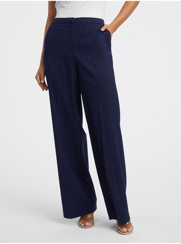 Orsay Orsay Dark blue ladies striped trousers - Women