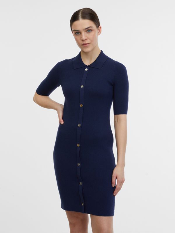 Orsay Orsay Dark blue ladies sweater dress - Women