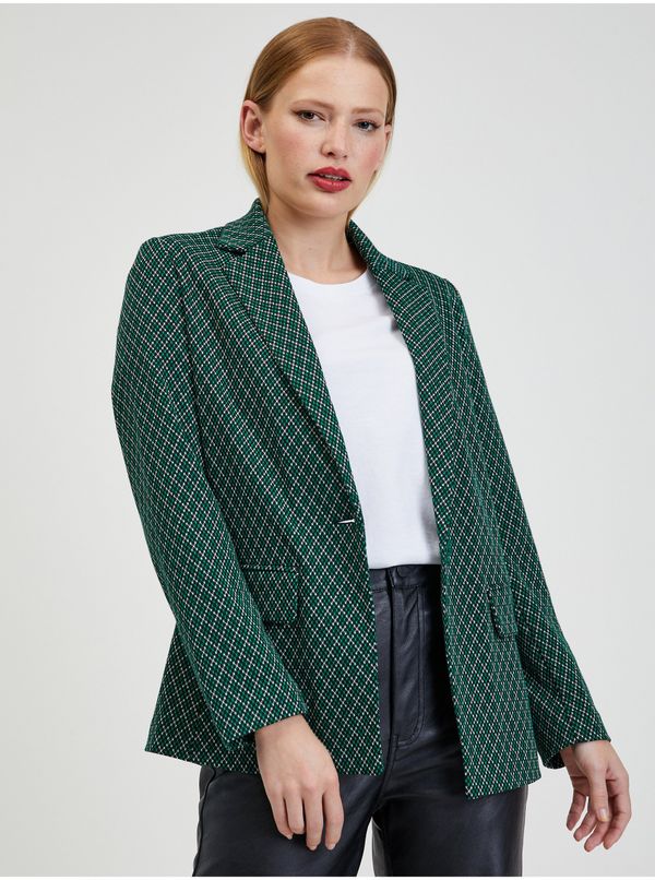 Orsay Orsay Dark Green Ladies Patterned Jacket - Women