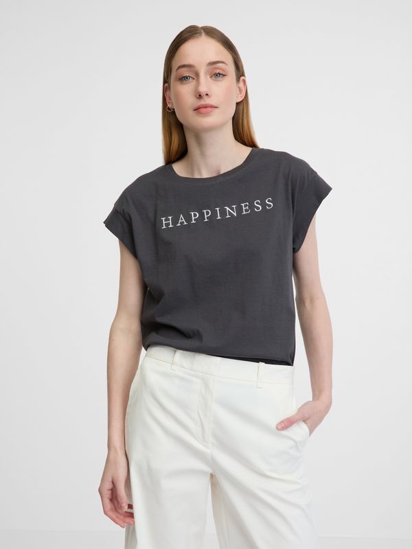 Orsay Orsay Dark grey women's short-sleeved t-shirt - Women's