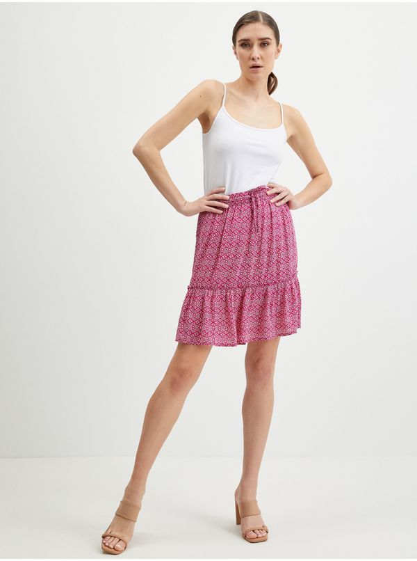 Orsay Orsay Dark pink Ladies Patterned Skirt - Women